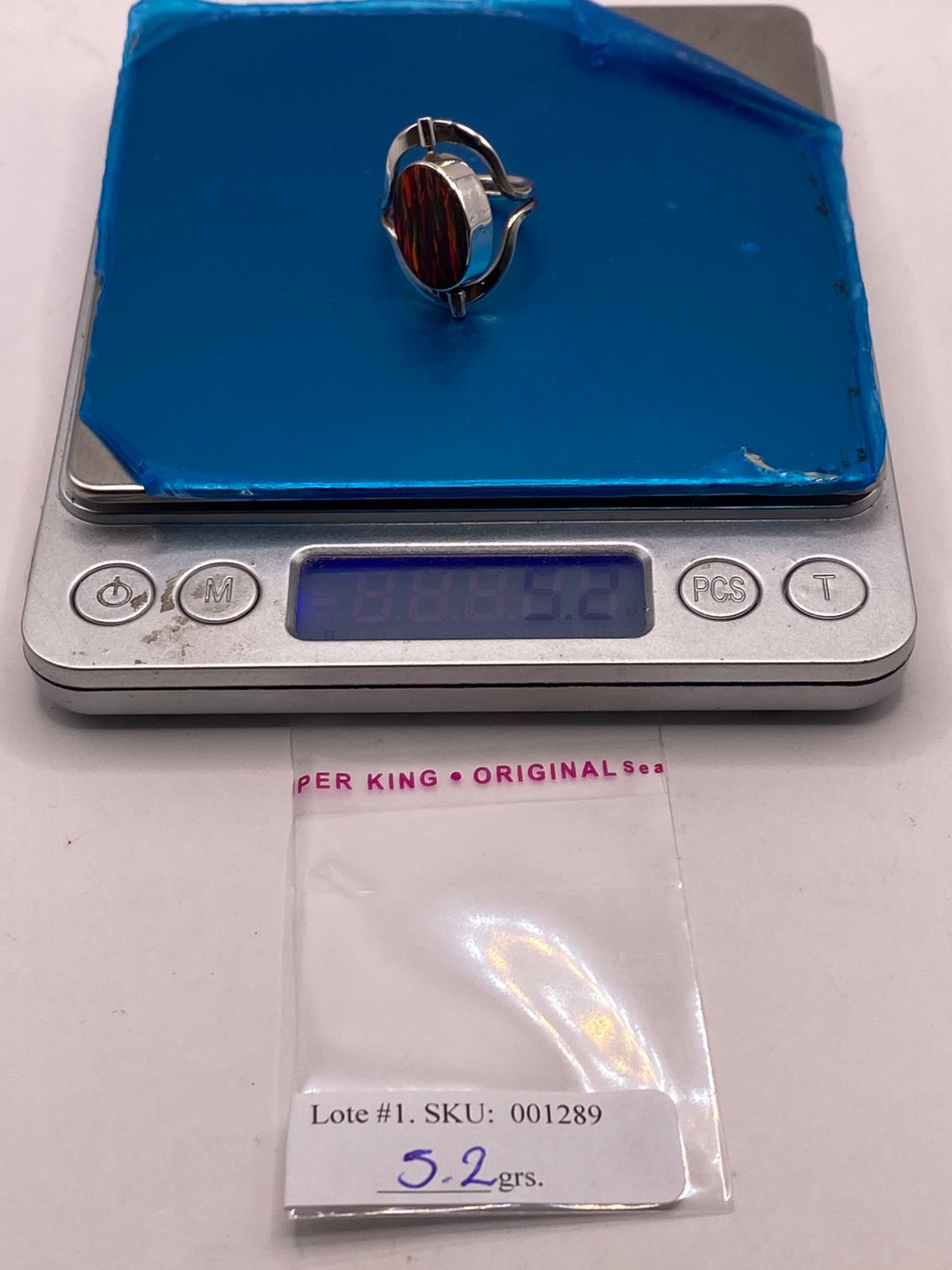 Anillo Giratorio Doble Vista con Ópalo de Fuego — Plata Ley 925