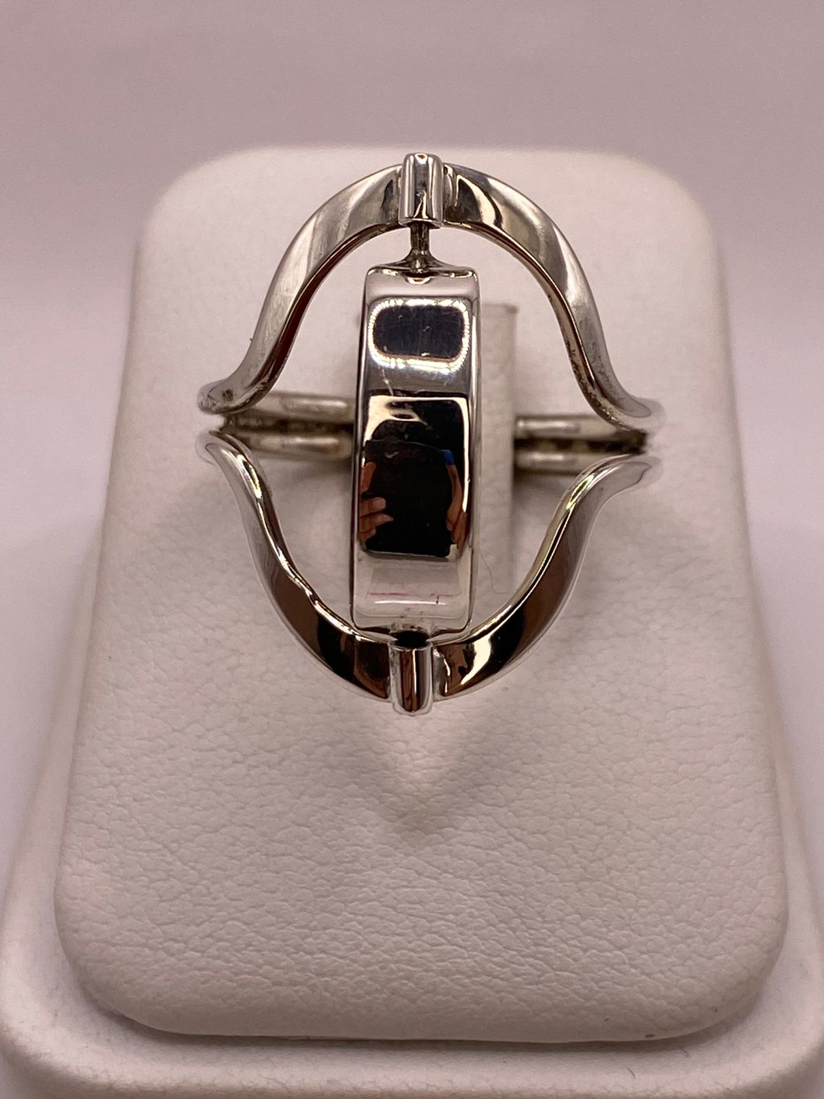 Anillo Giratorio Doble Vista con Ópalo de Fuego — Plata Ley 925