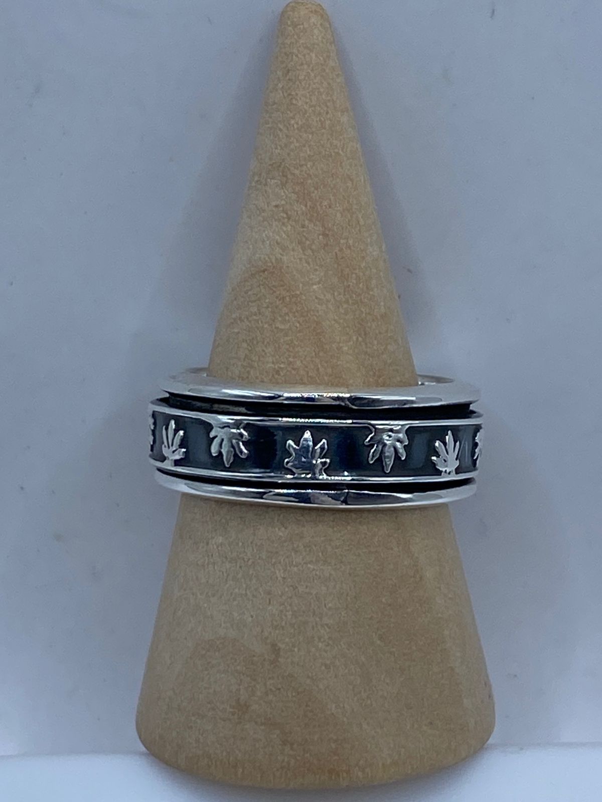 🍁💍 Anillo Giratorio Hoja de Maple en Plata 925