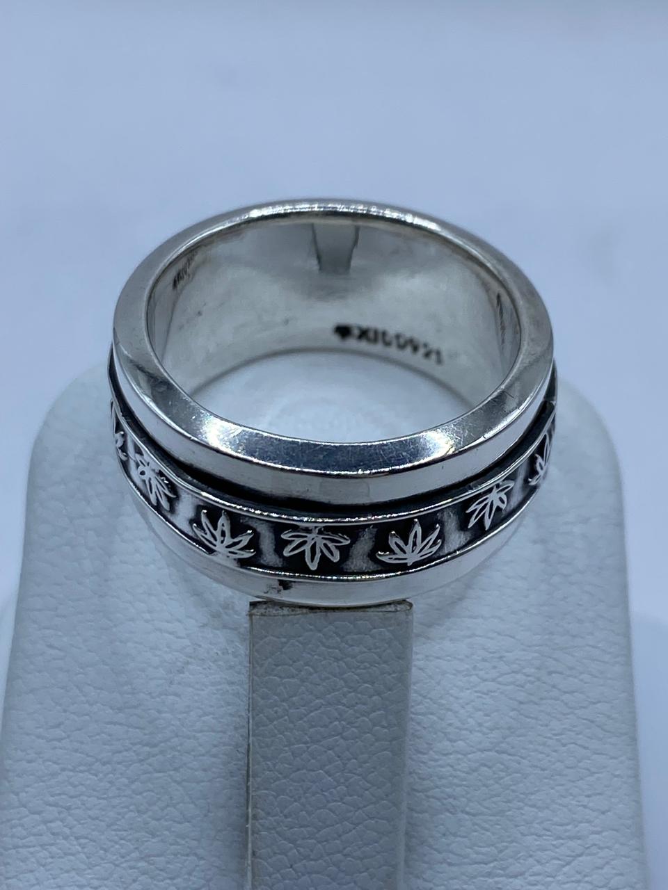 🍁💍 Anillo Giratorio Hoja de Maple en Plata 925