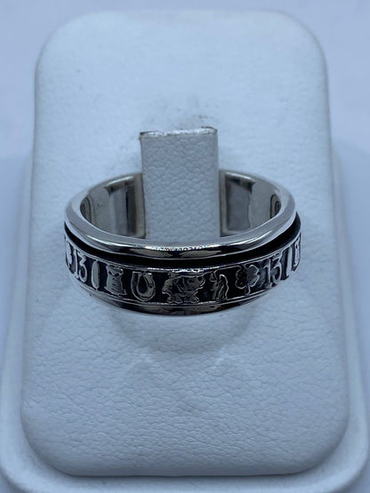 Anillo Giratorio de Plata 925 con Símbolos de la Suerte