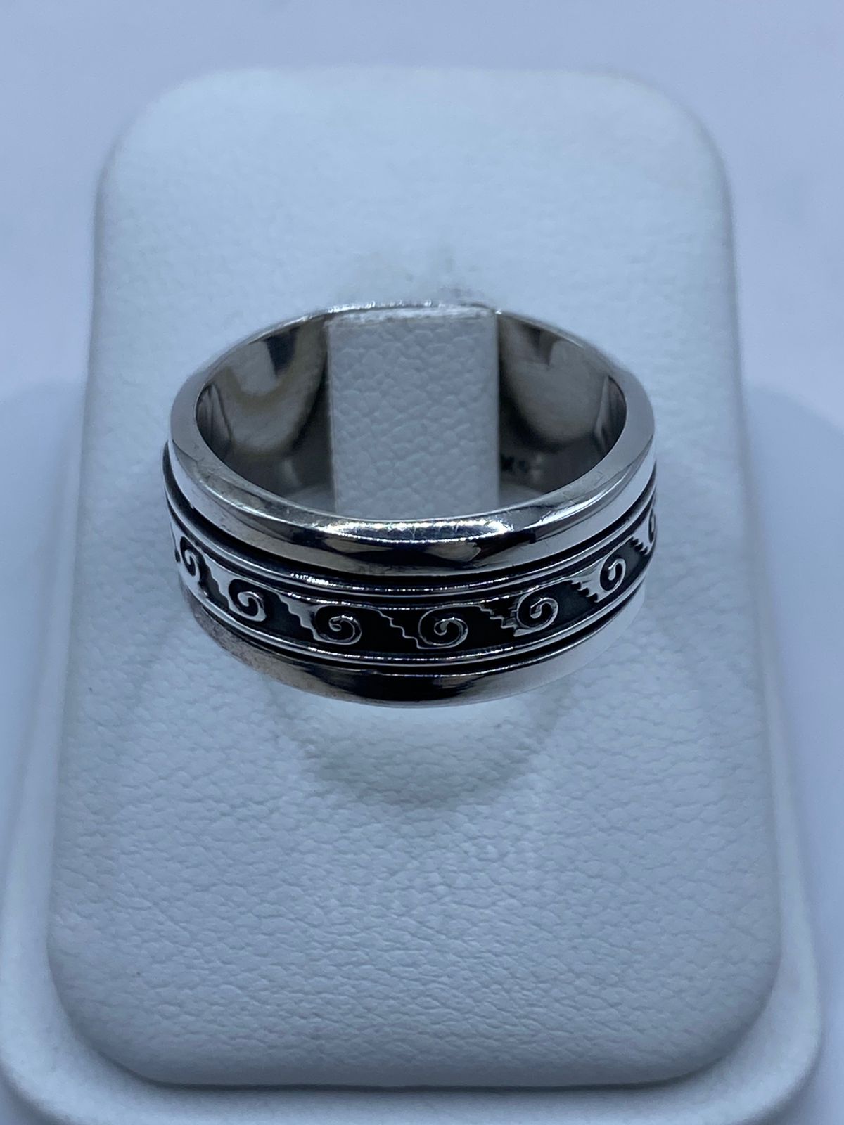💍 Anillo Giratorio de Plata 925 con Diseño de Espirales