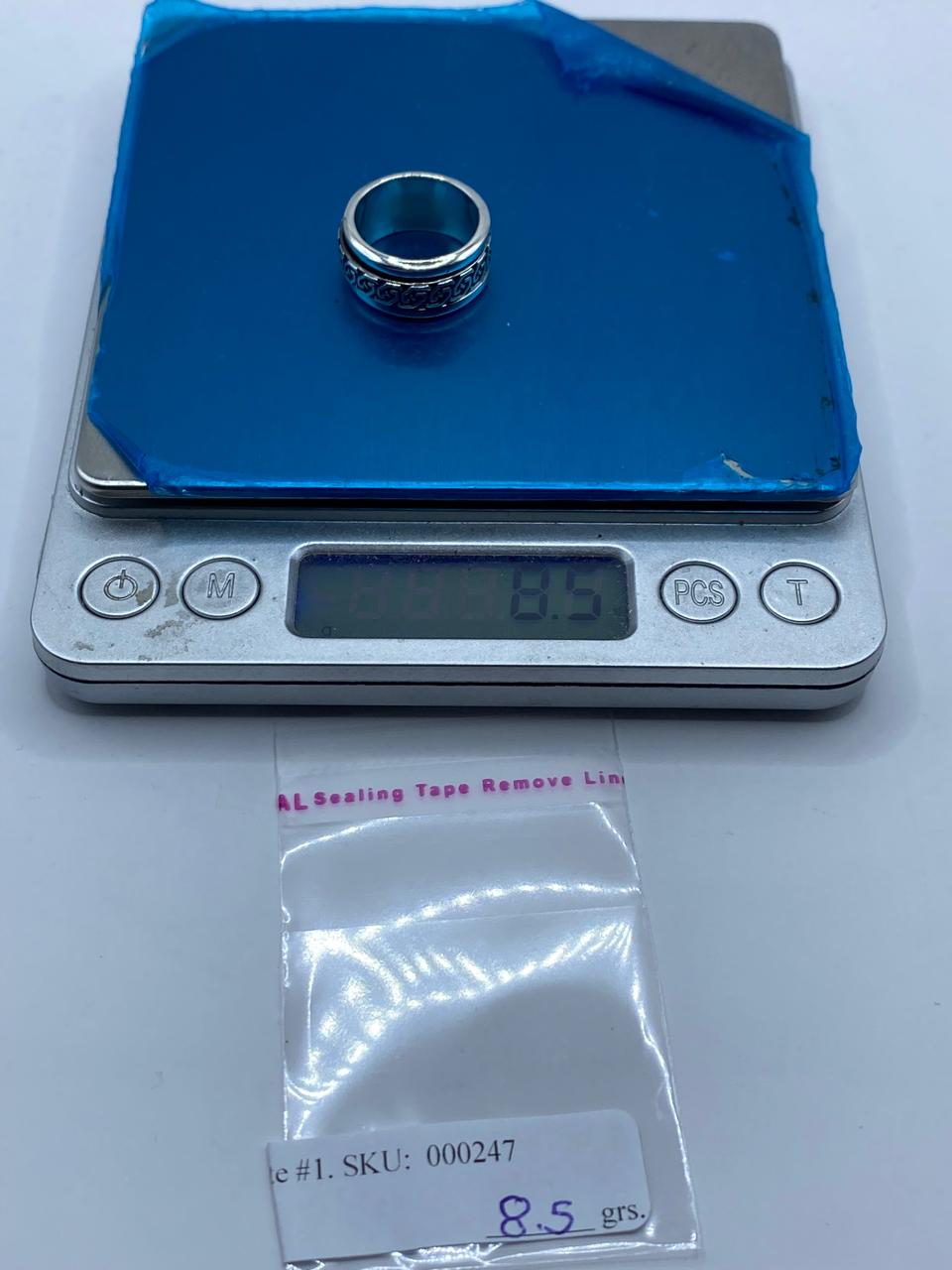 💍 Anillo Giratorio de Plata 925 con Diseño Geométrico Clásico