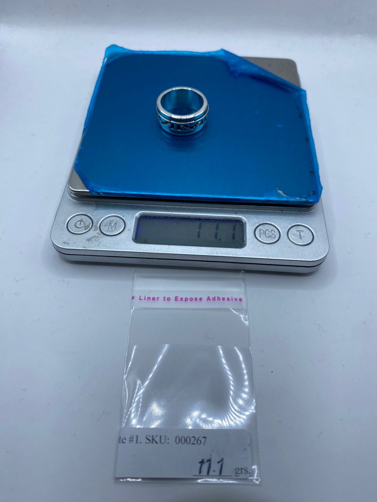 💍 Anillo Giratorio de Plata 925 con Diseño Geométrico Prehispánico