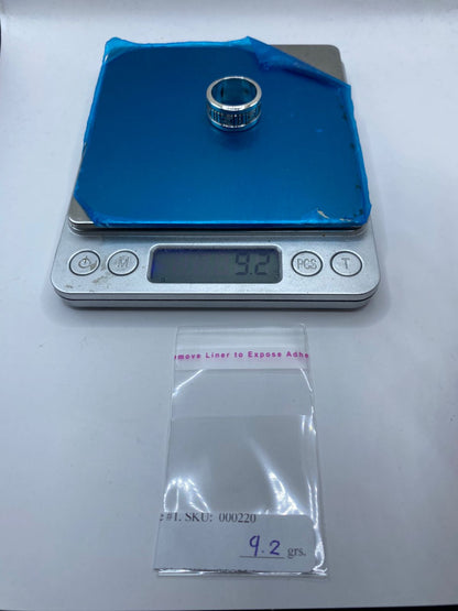 Anillo Giratorio de Plata 925 con Diseño Greca Geométrica