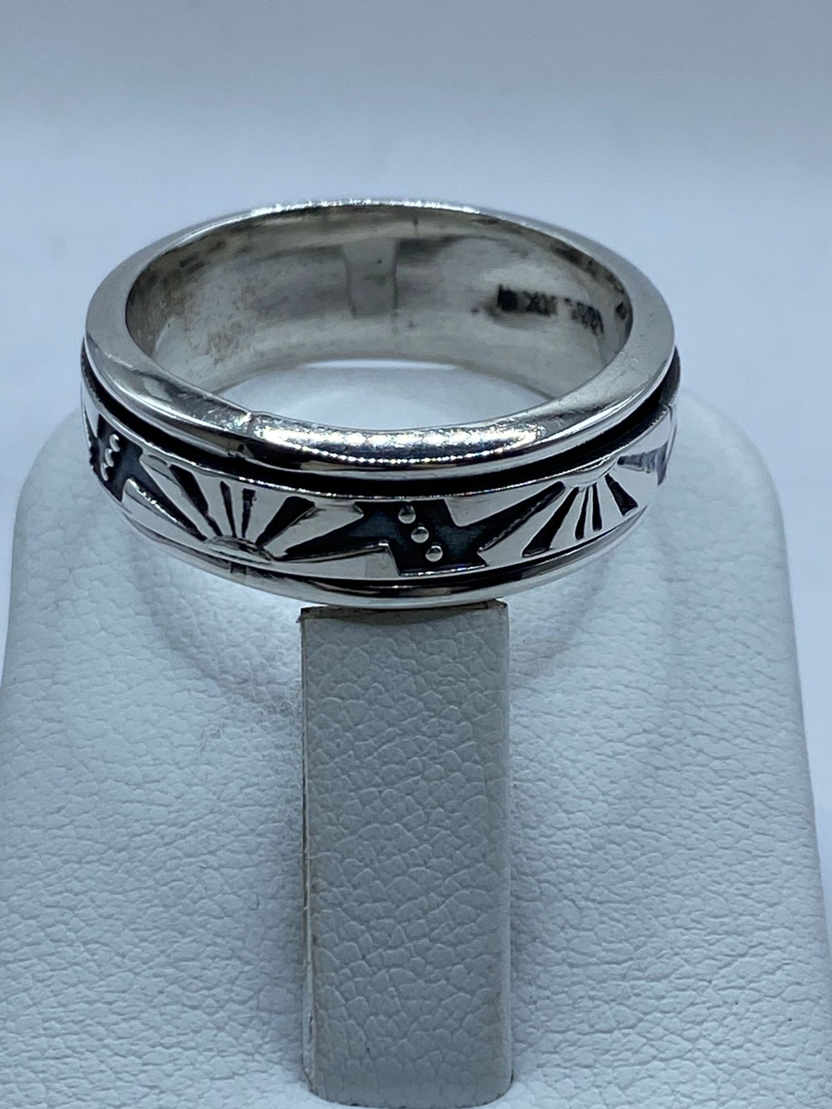 🌄Anillo Giratorio de Plata .925 con Diseño Sol Naciente