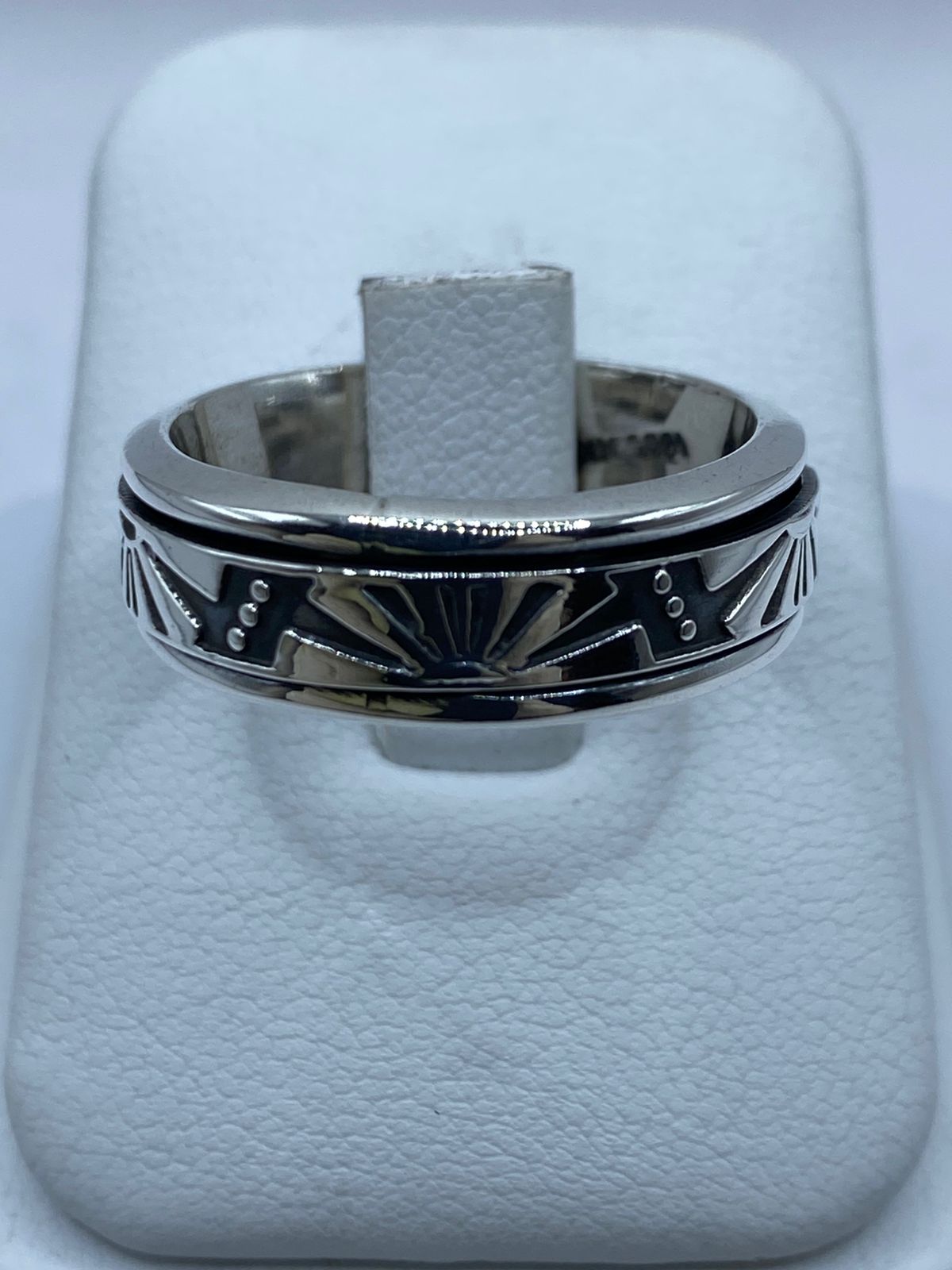 🌄Anillo Giratorio de Plata .925 con Diseño Sol Naciente