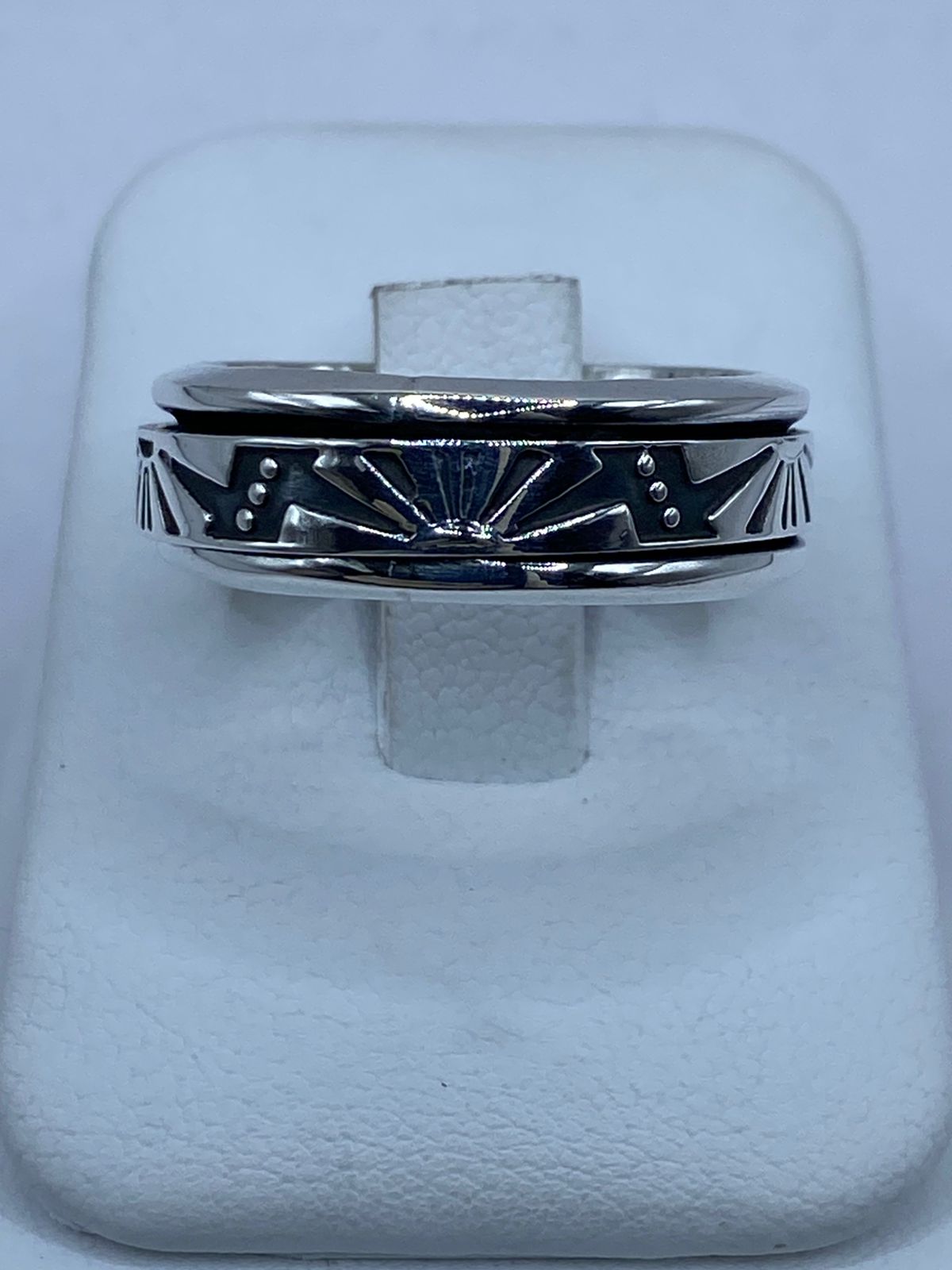 🌄Anillo Giratorio de Plata .925 con Diseño Sol Naciente