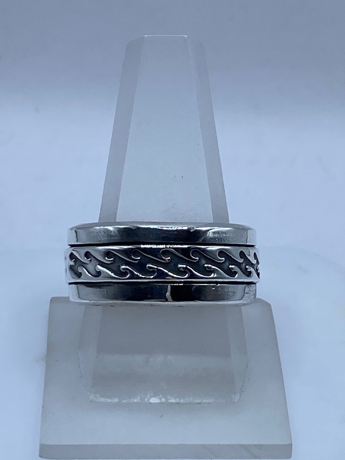 💍 Anillo Giratorio de Plata 925 con Diseño Tribal Entrelazado