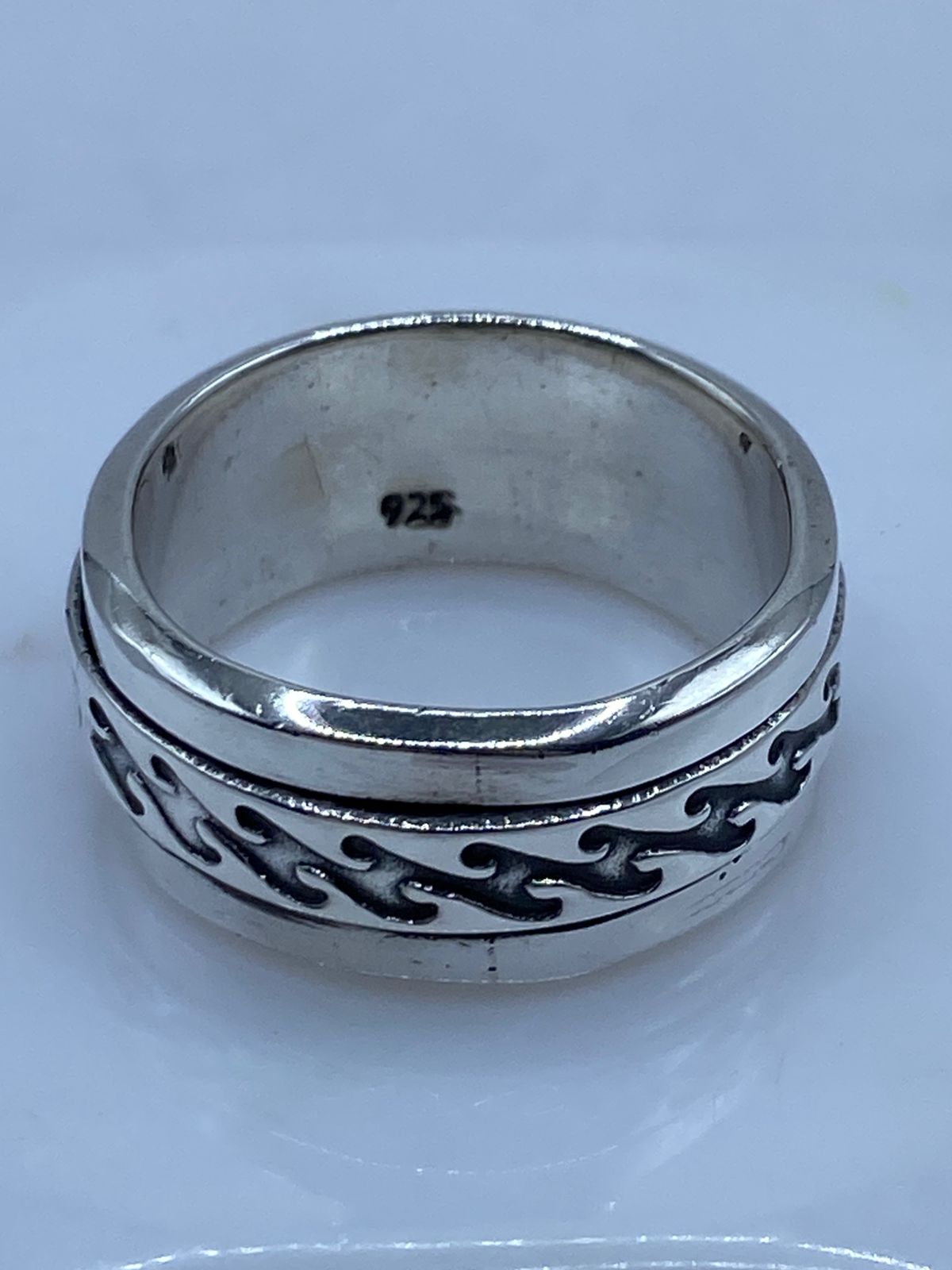 💍 Anillo Giratorio de Plata 925 con Diseño Tribal Entrelazado