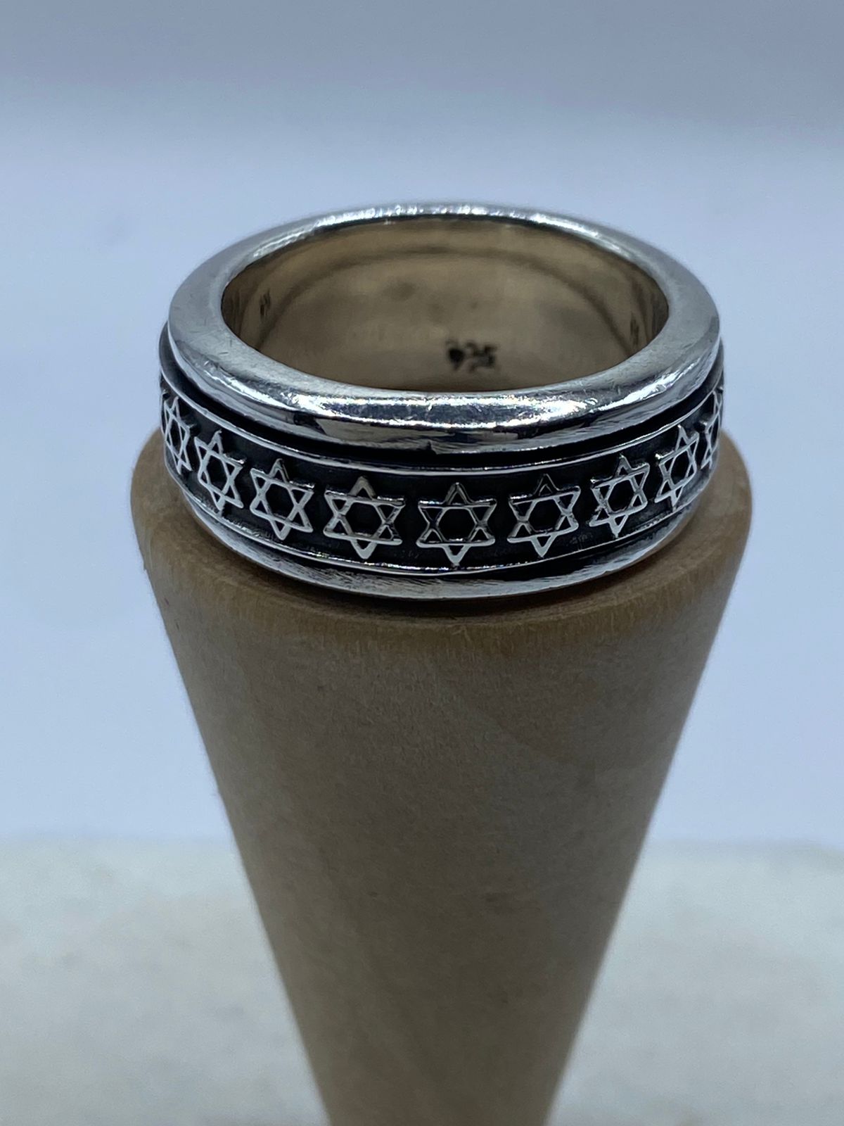 💍 Anillo Giratorio de Plata 925 con Estrellas de David