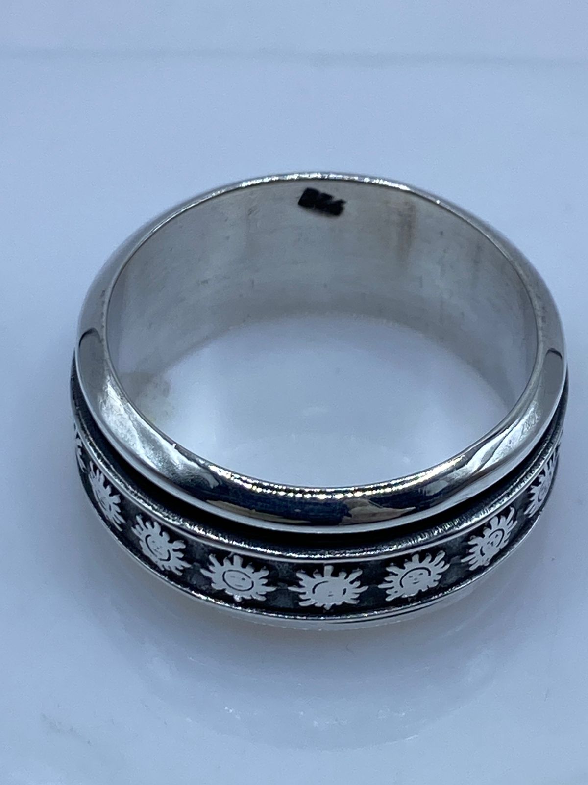 Anillo Giratorio de Plata 925 con Soles Ancestrales