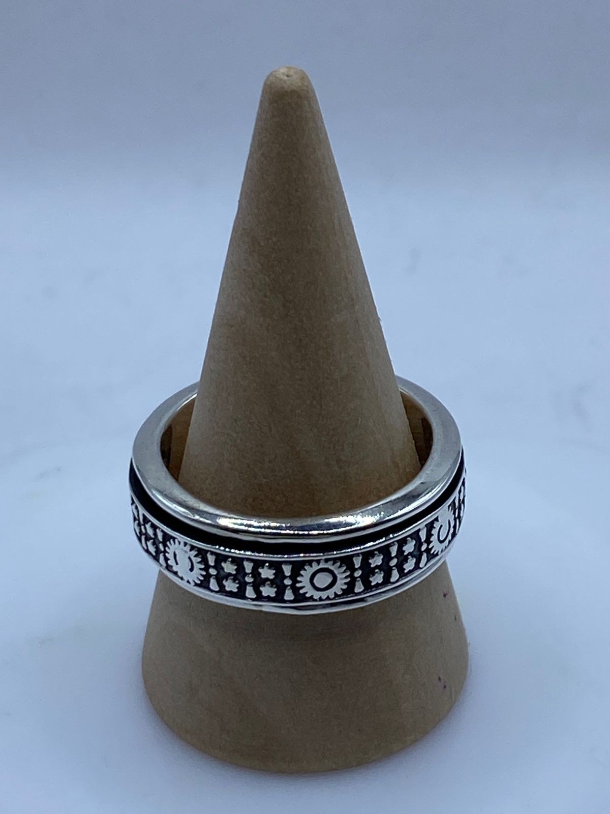 Anillo Giratorio de Plata 925 con Soles y Estrellas
