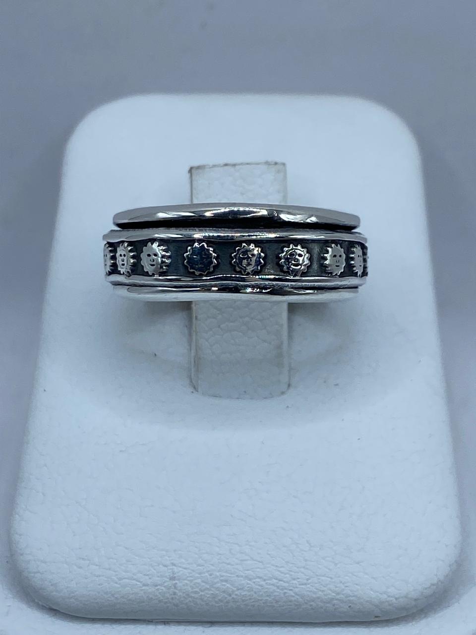 💍 Anillo Giratorio de Soles en Plata 925