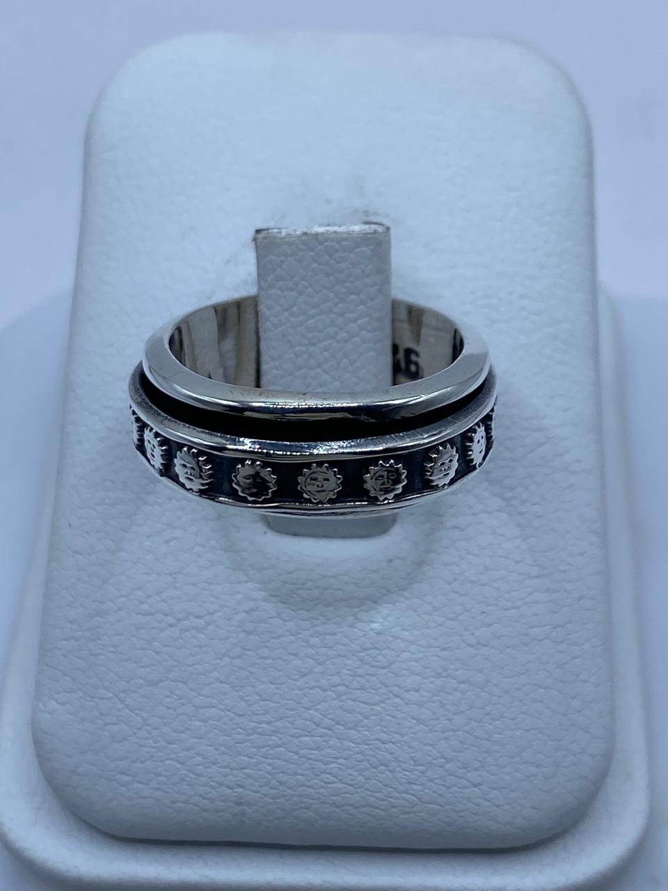 💍 Anillo Giratorio de Soles en Plata 925