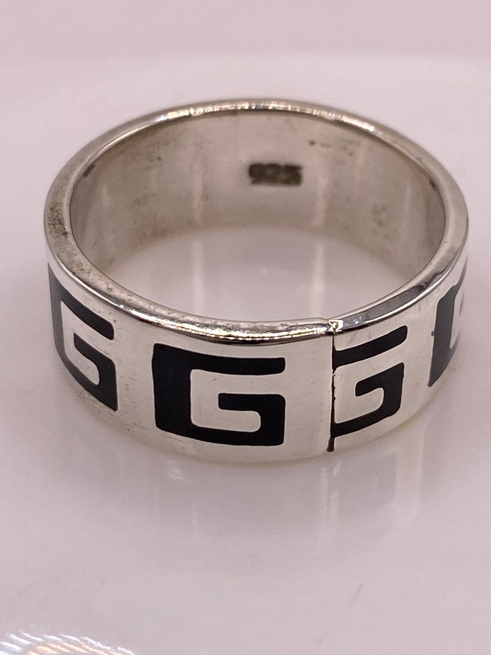 Anillo Greca Geométrica en Plata .925