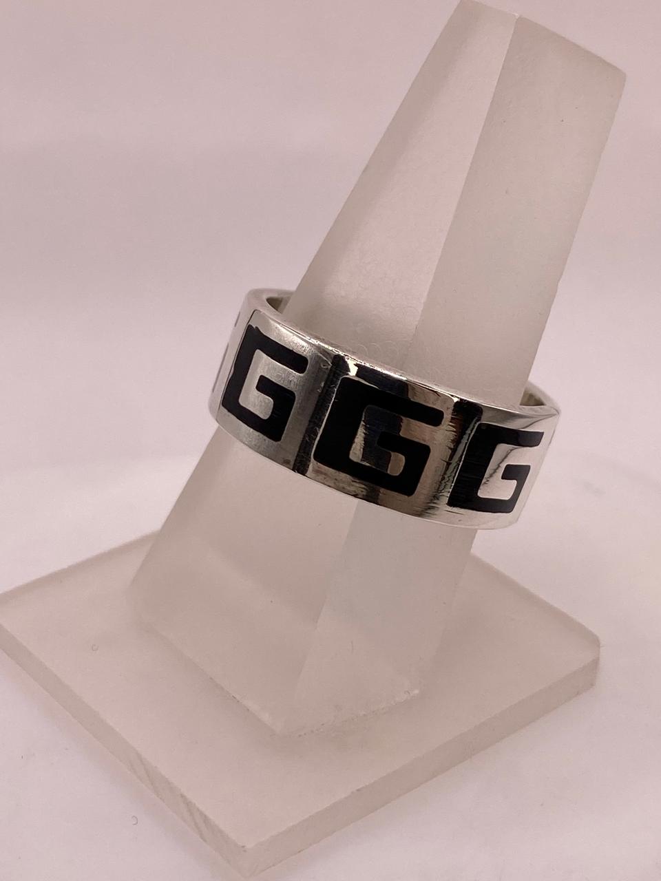 Anillo Greca Geométrica en Plata .925