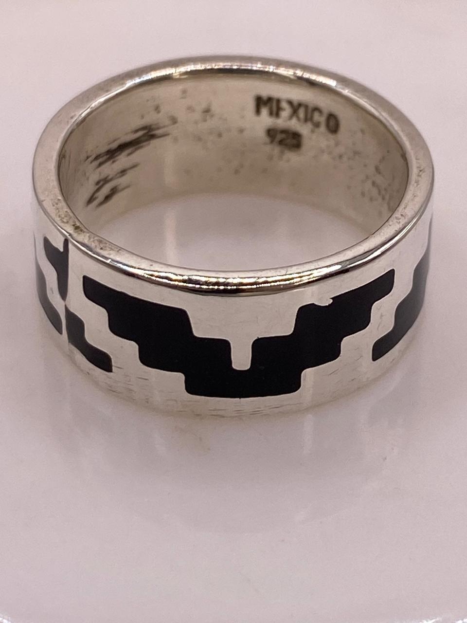 Anillo Greca Prehispánica en Plata .925