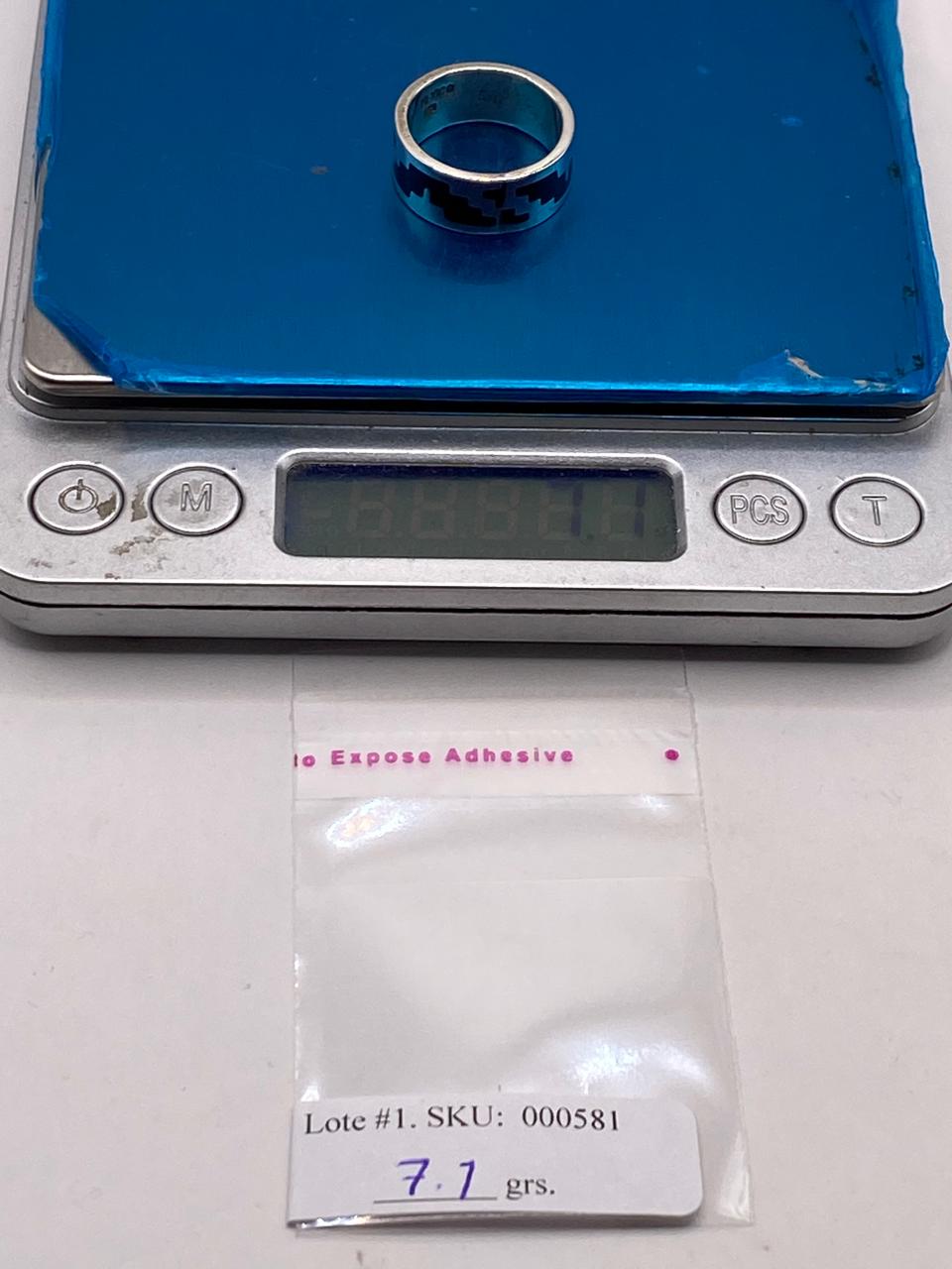 Anillo Greca Prehispánica en Plata .925