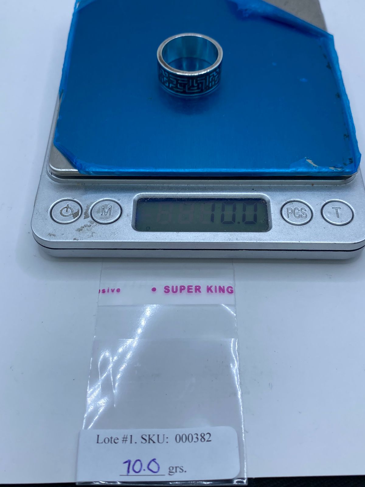 Anillo Greca Ancestral en Plata .925 con Turquesa Natural