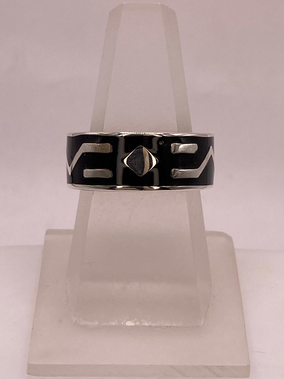 Anillo Greca Contemporánea en Plata .925 – Diseño Geométrico