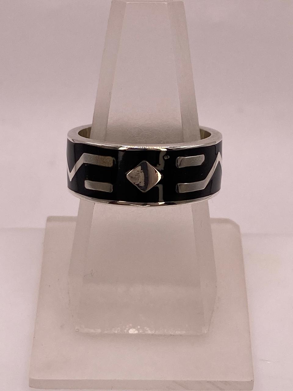 Anillo Greca Contemporánea en Plata .925 – Diseño Geométrico