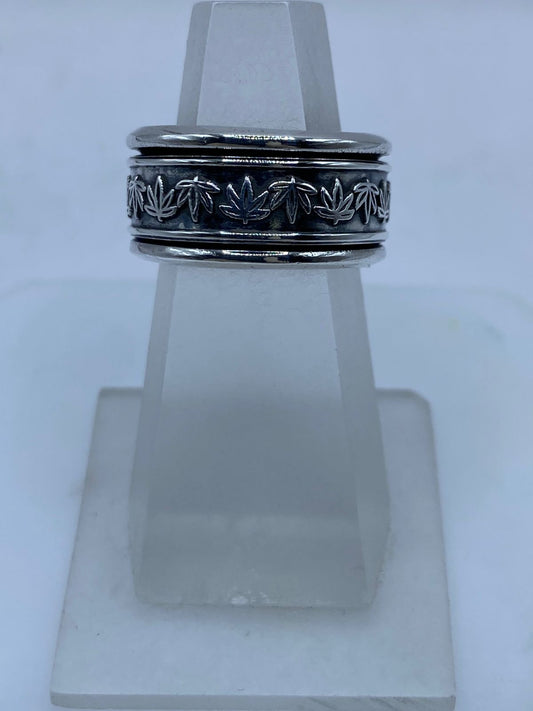 anillo Hoja de Maple en Plata .925 — vista lateral