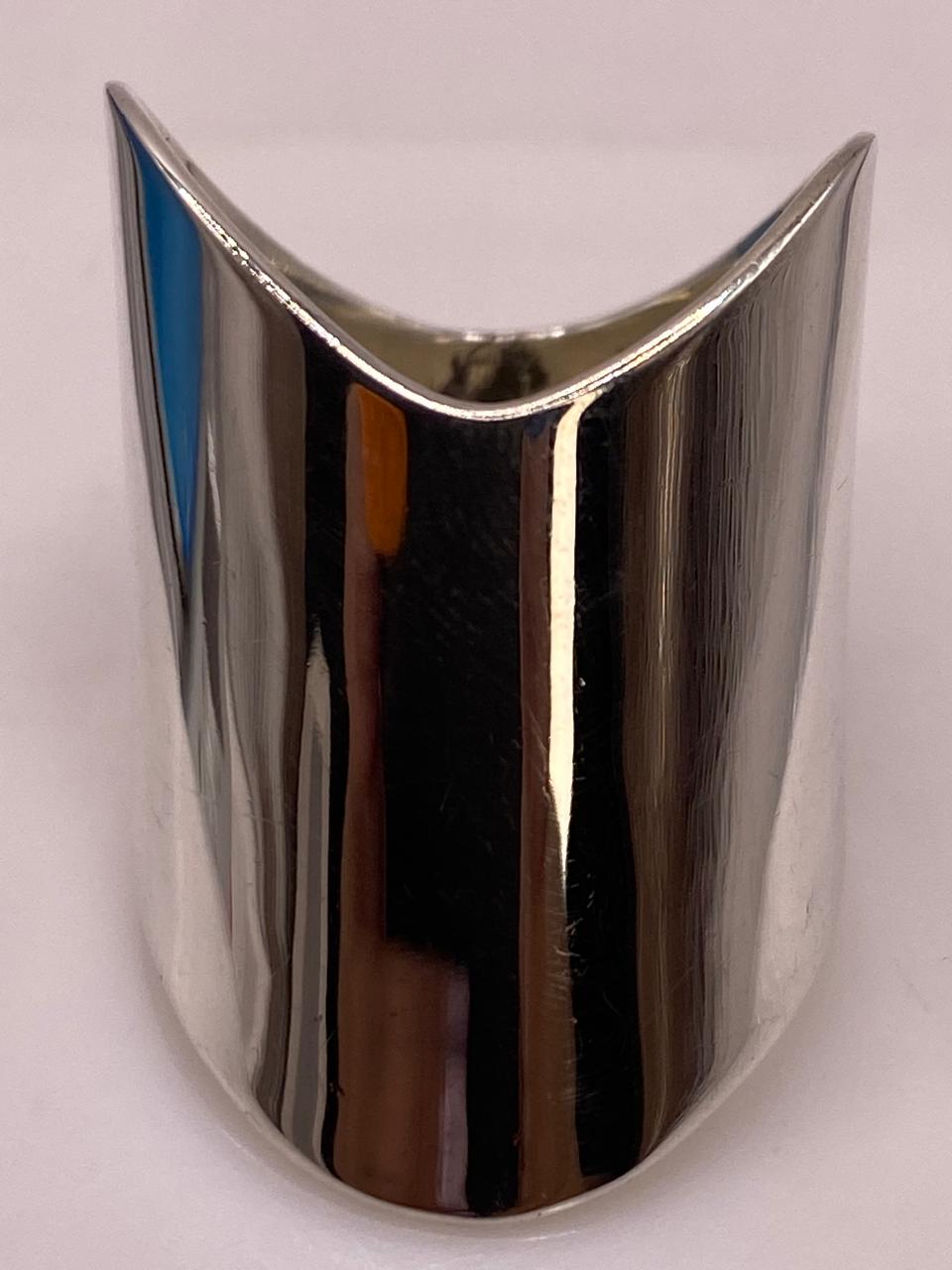 Anillo Liso de Plata .925 con Efecto Espejo