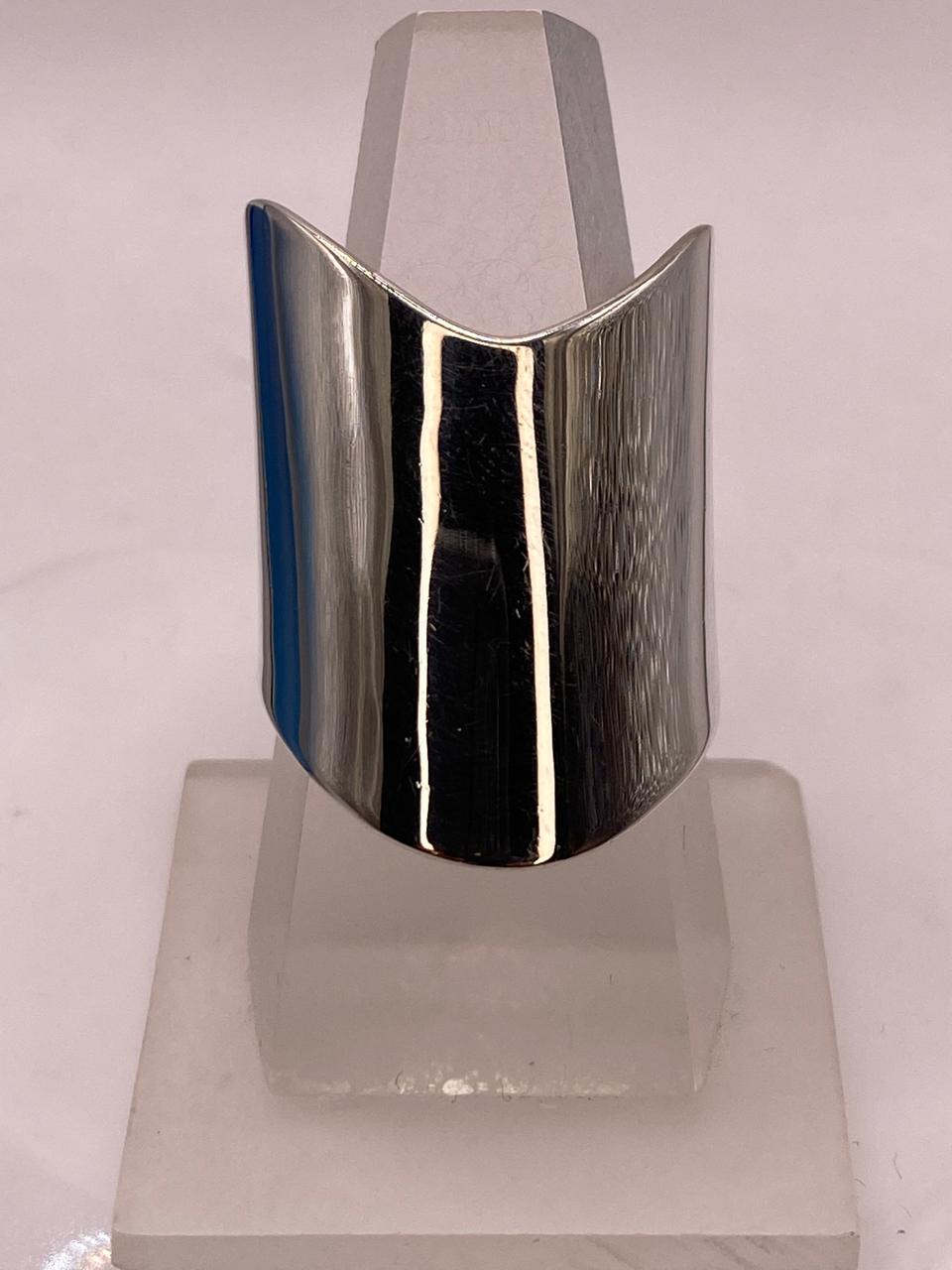 Anillo Liso de Plata .925 con Efecto Espejo