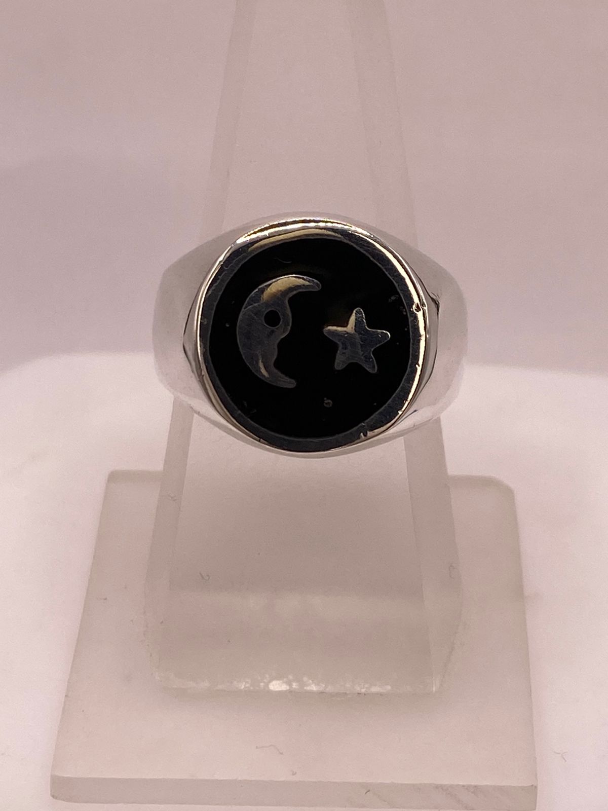 Anillo Luna y Estrella en Plata .925