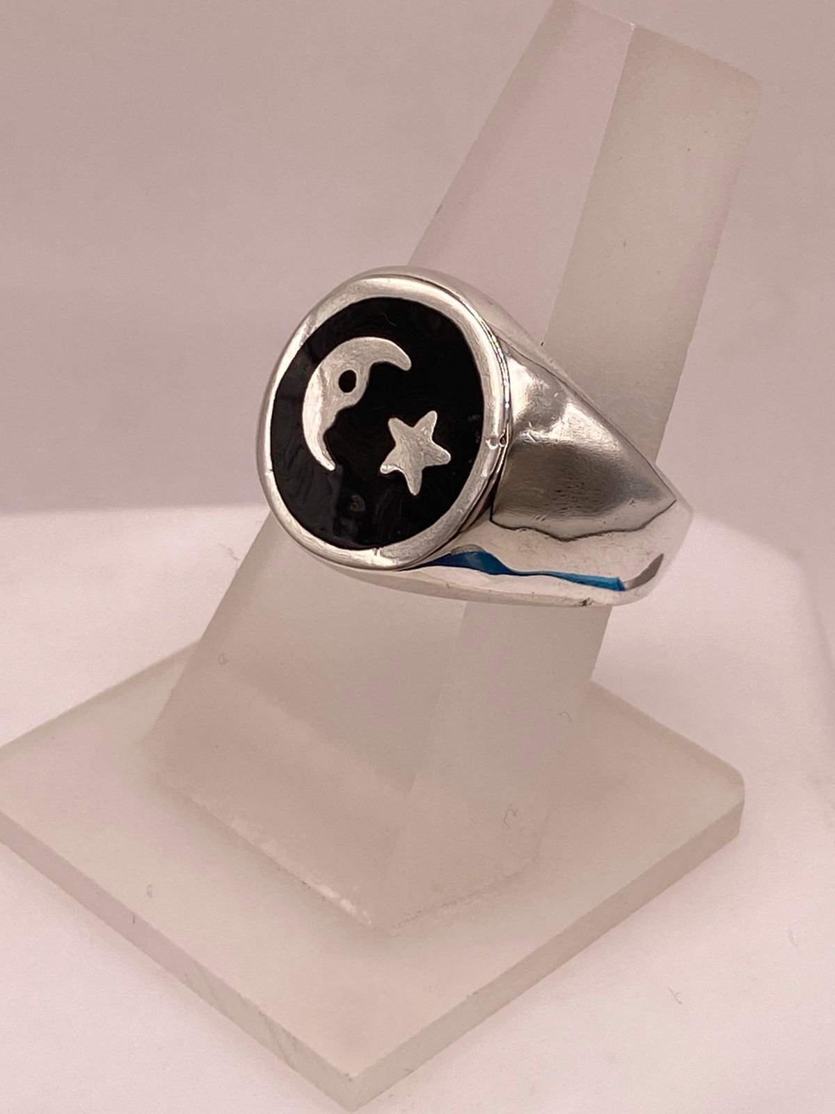 Anillo Luna y Estrella en Plata .925