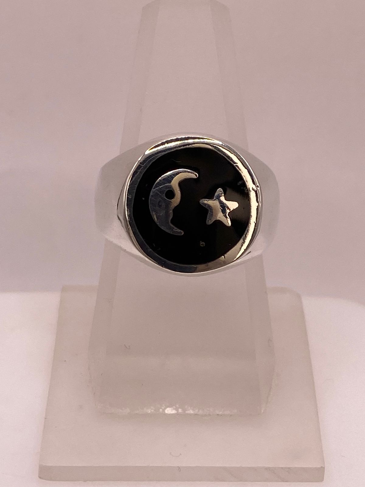 Anillo Luna y Estrella en Plata .925