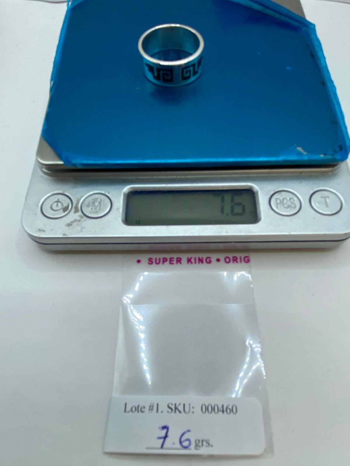 Anillo de Malaquita con Greca Espiral Calada en Plata .925