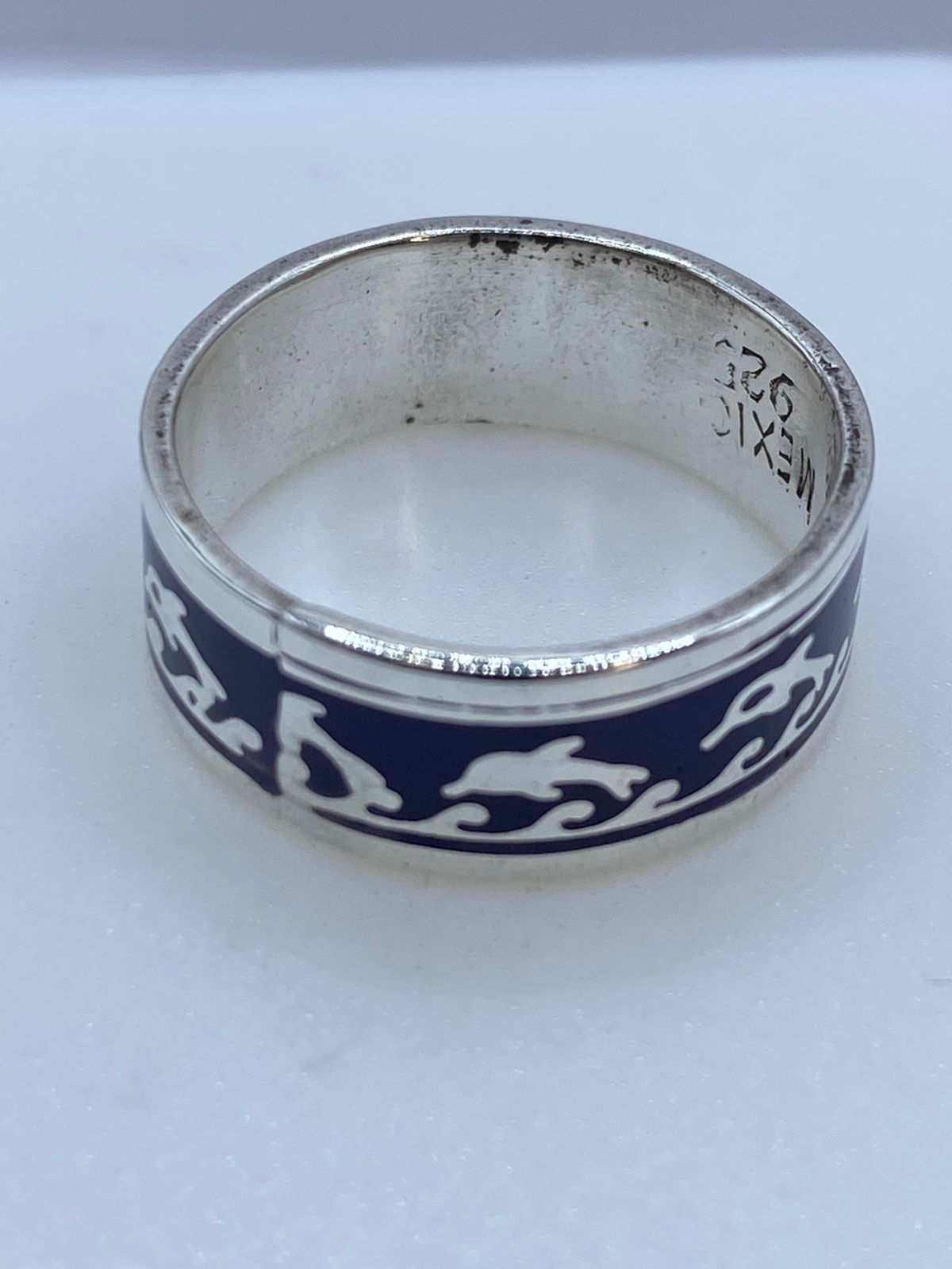 🌊 Anillo Marino con Delfines en Plata .925