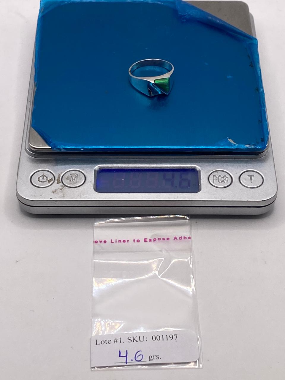 Anillo Moderno de Plata 925 con Ópalo de Fuego