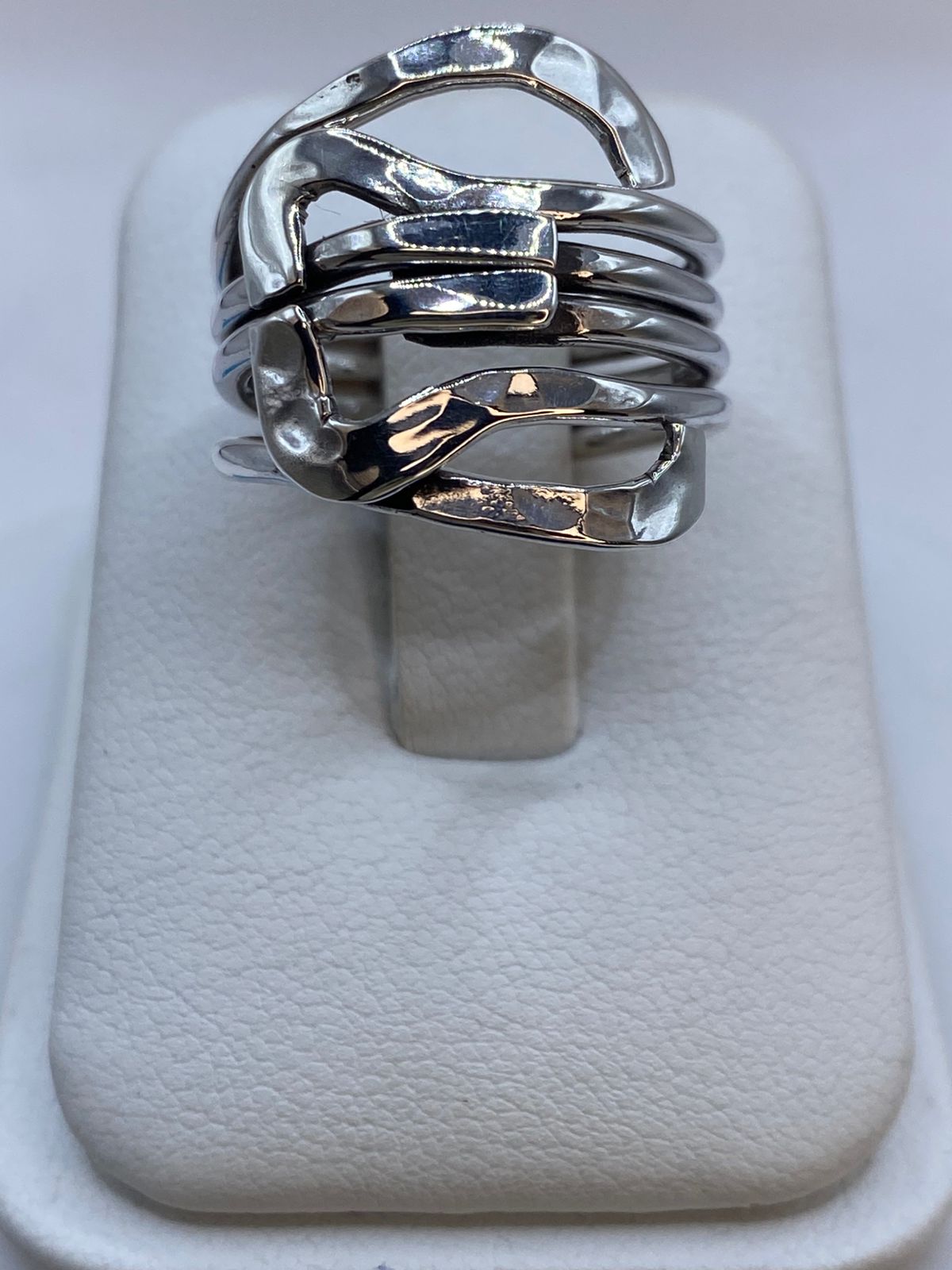 Anillo Multibanda Orgánico en Plata .925