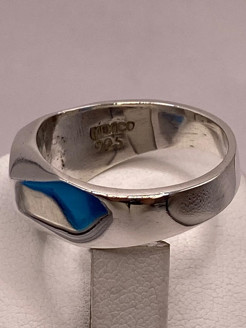 💍 Anillo de Ópalo de Fuego Azul‑verde en Plata Ley 925