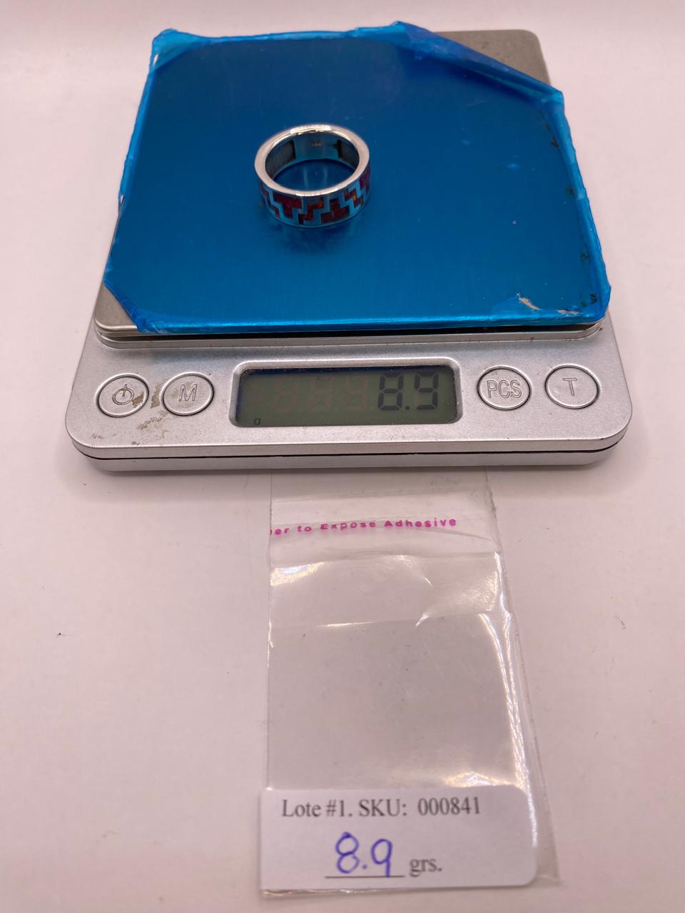 🔥✨ Anillo de Ópalo de Fuego con Diseño Geométrico en Plata Ley 950