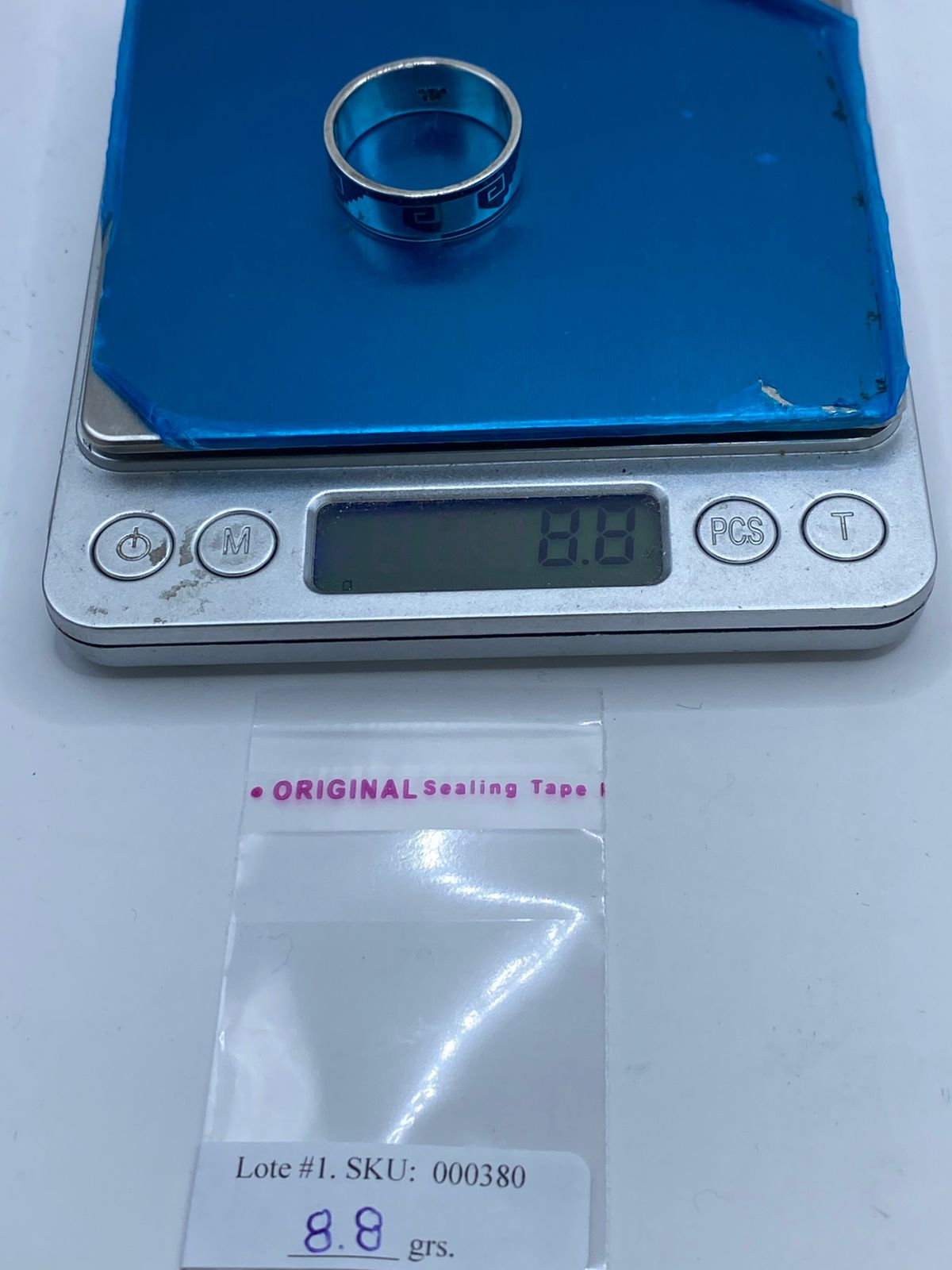 Anillo Pirámide y Greca en Plata .925 – Diseño Ancestral Mesoamericano