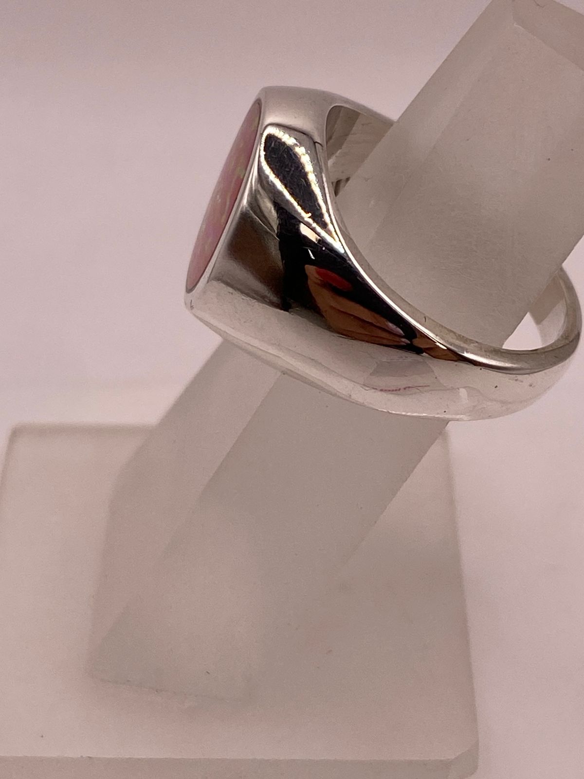Anillo de Plata Ley .925 con Ópalo de Fuego Ovalado