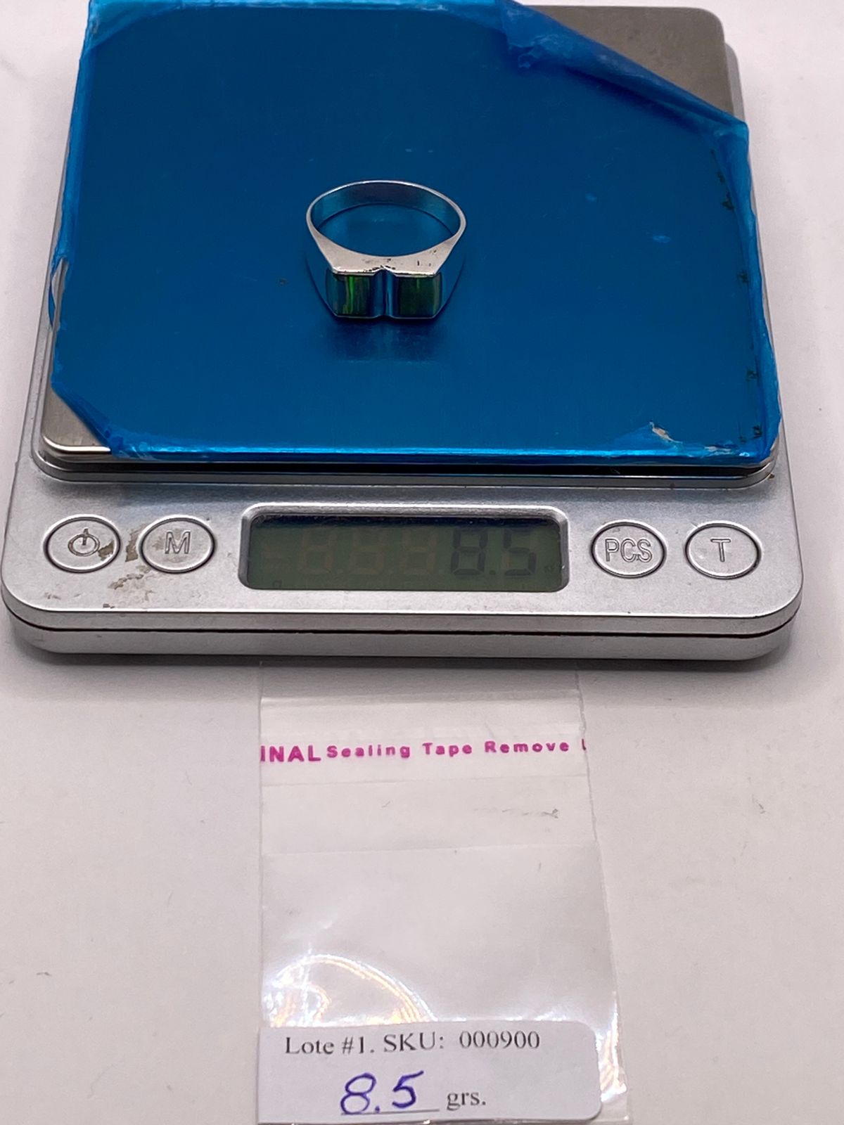 Anillo en Plata Ley 925 con Doble Incrustación de Ópalo de Fuego