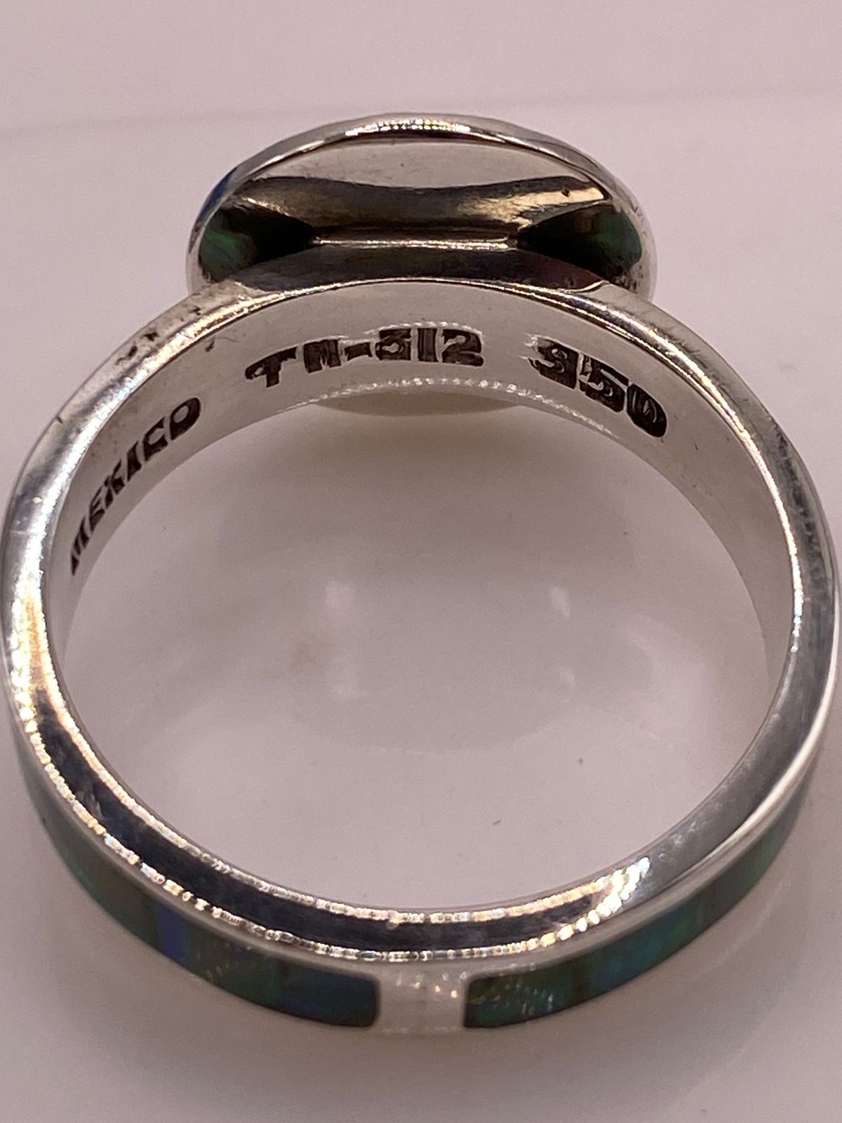 Anillo Plata Ley 950 con Piedra Ópalo de Fuego y Diseño de Calendario Azteca