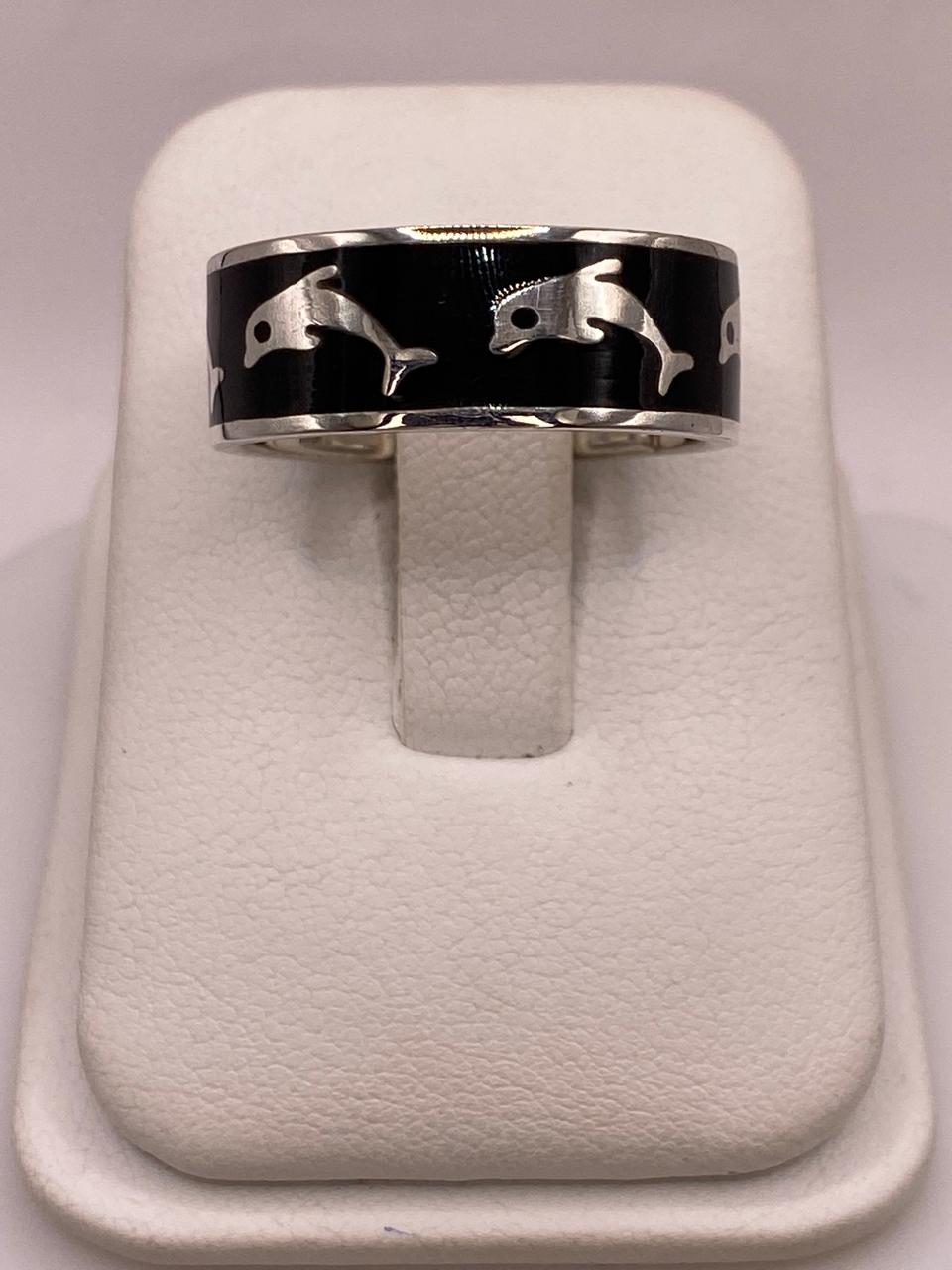 Anillo de Plata .925 con Delfines – Diseño de Animales Marinos