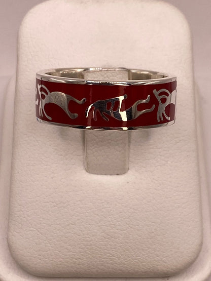 Anillo de Plata .925 con Figuras Zoomorfas — ángulo diagonal