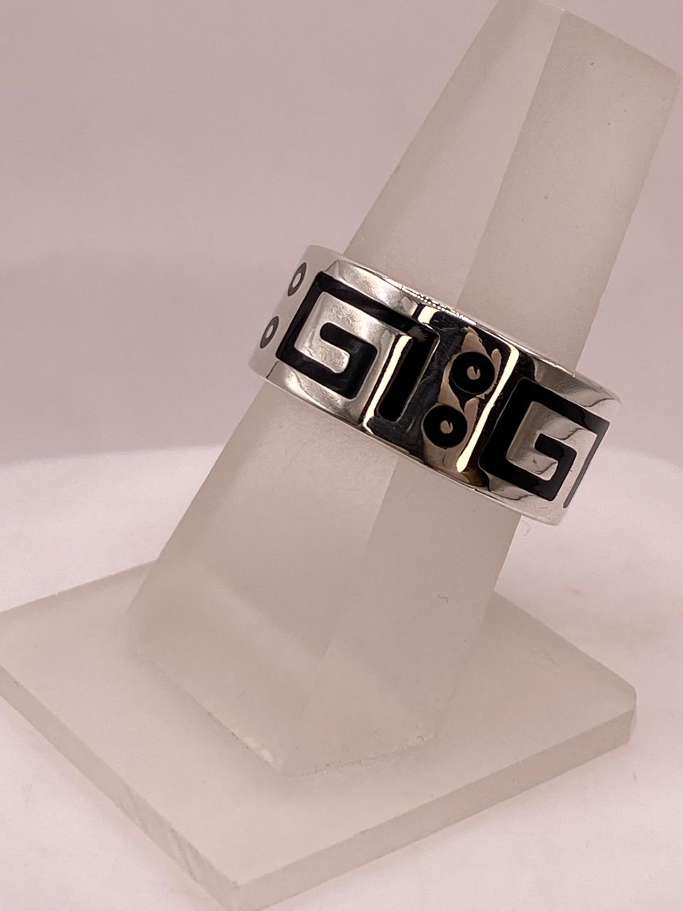 Anillo de Plata .925 con Greca Prehispánica