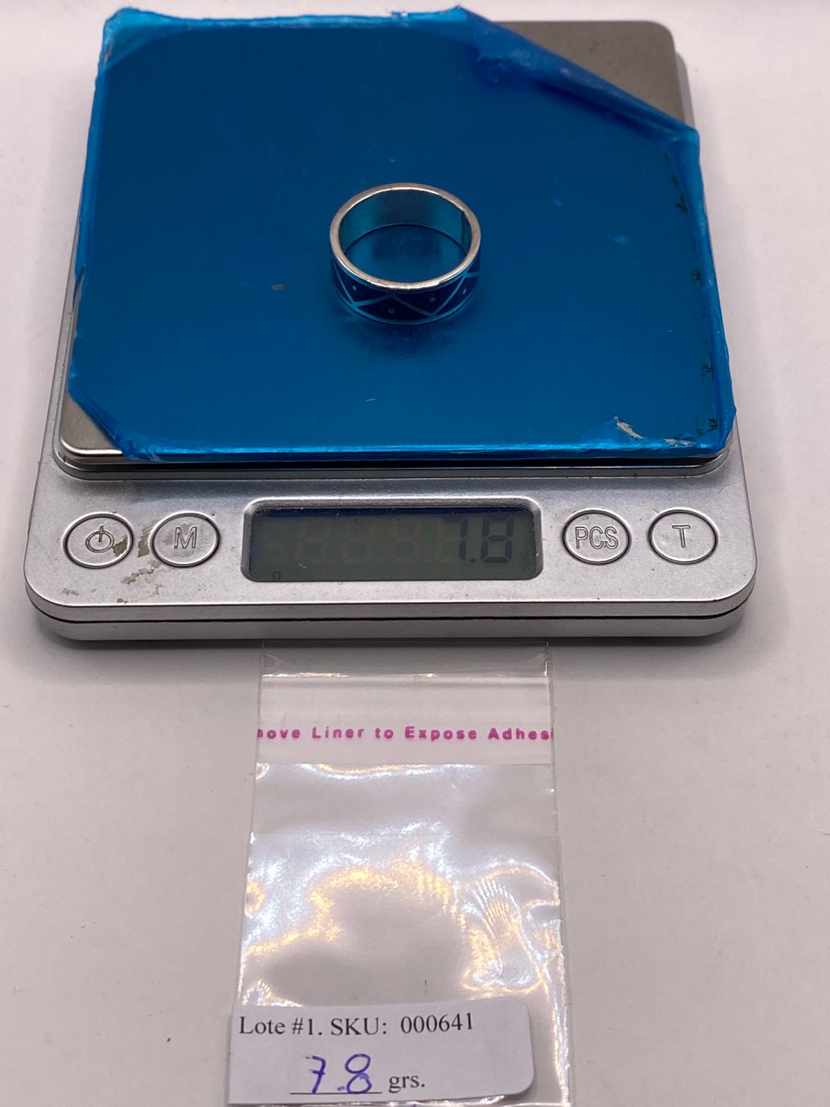 Anillo de Plata .925 con Lapislázuli – Diseño Geométrico