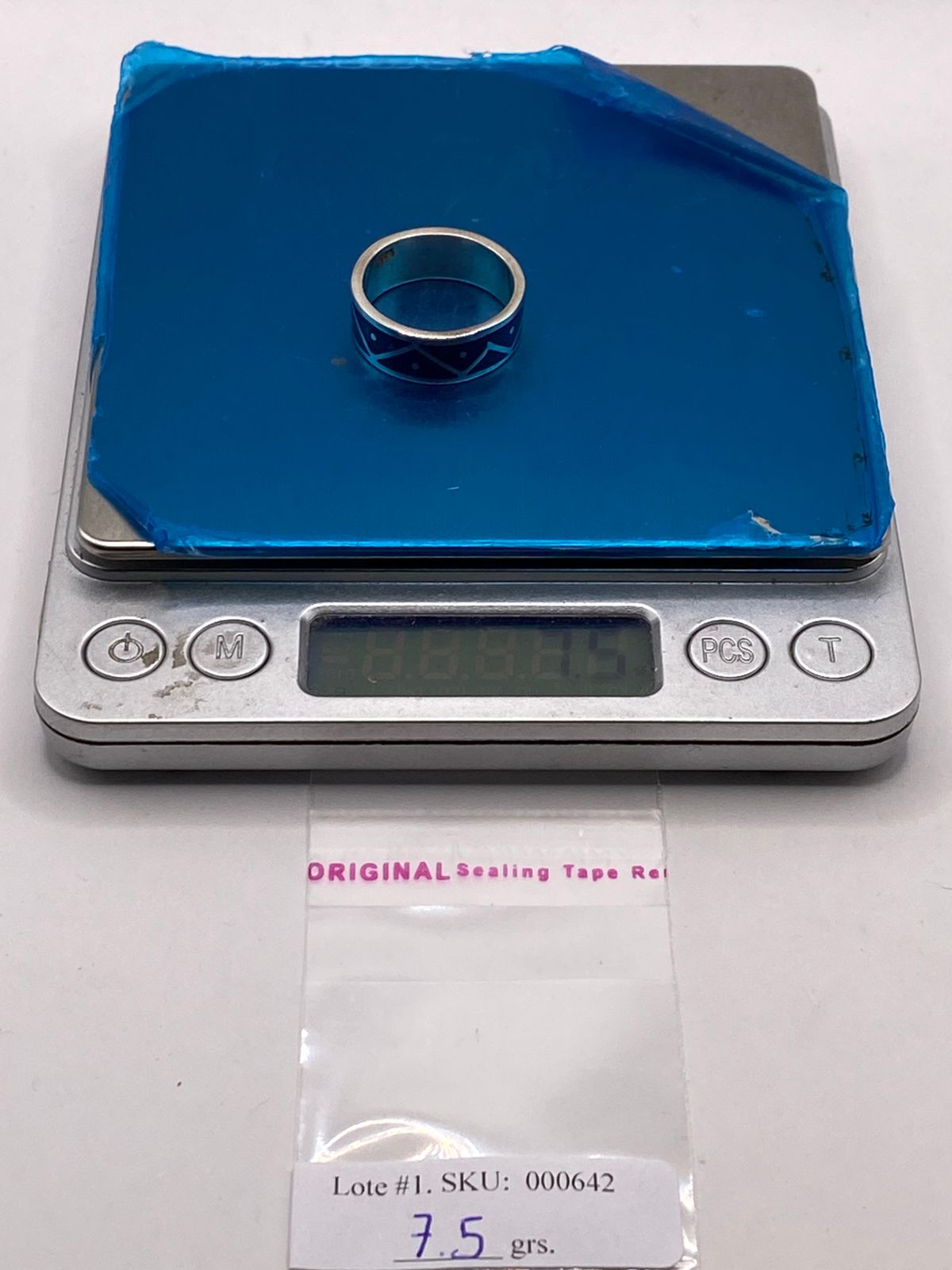 Anillo de Plata .925 con Lapislázuli – Diseño Geométrico