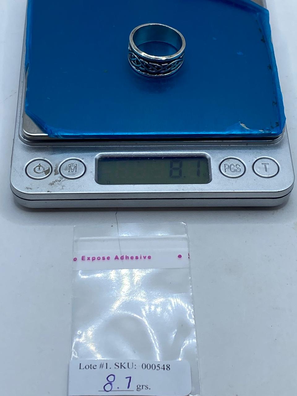 Anillo Plata .925 con Líneas Entrelazadas