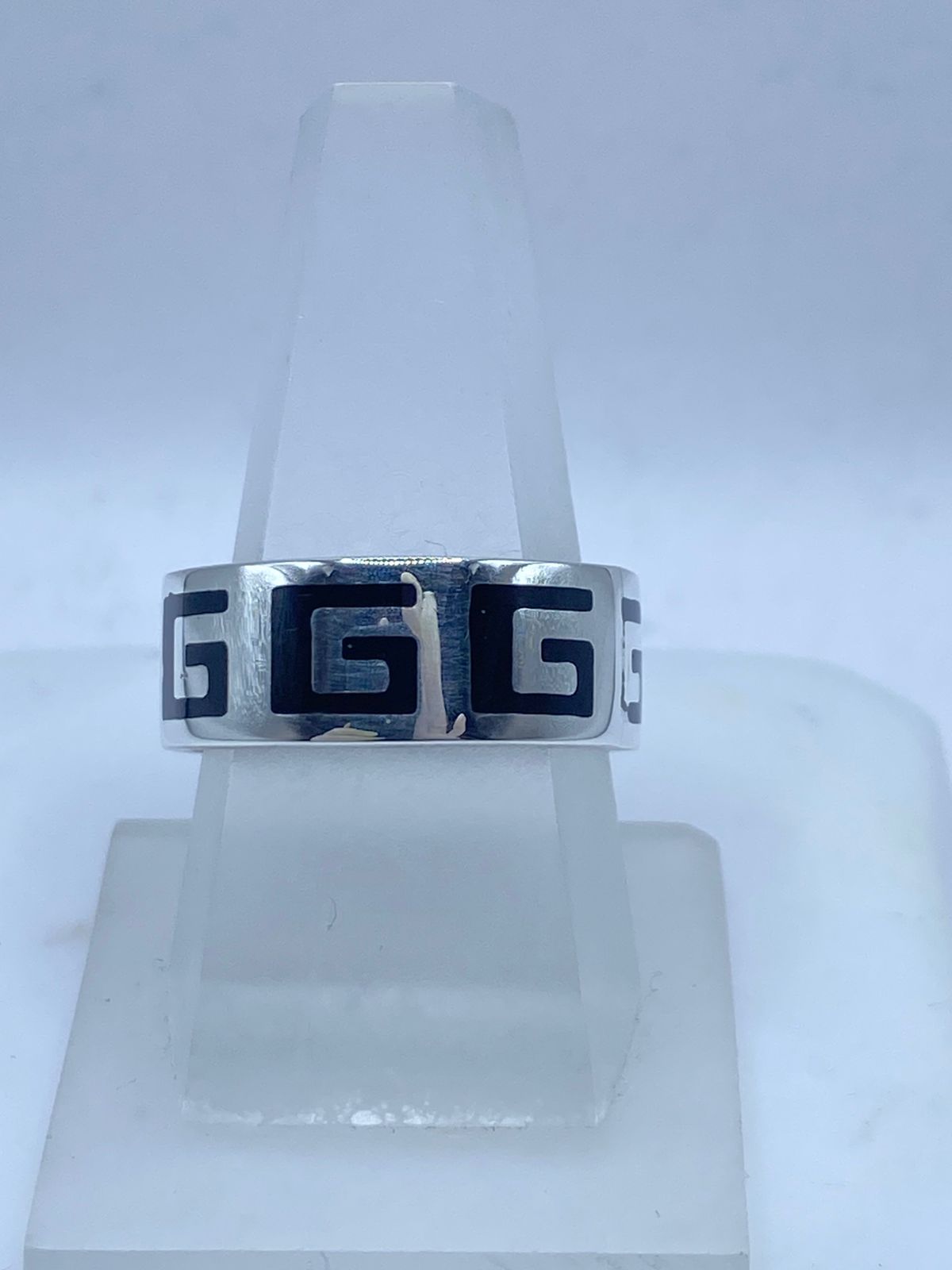 Anillo de Plata .925 con Ónix y Greca Clásica