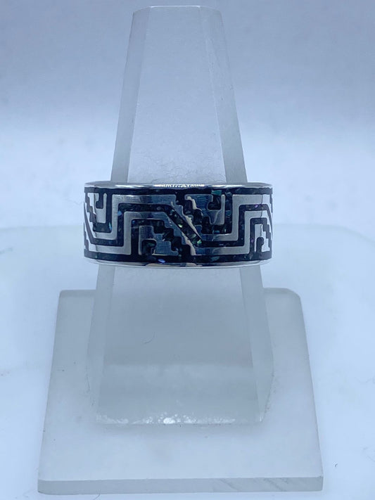 Anillo de Plata .925 con Ónix y Greca Imperial